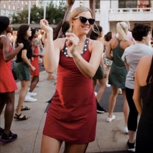 Biking Red Outdoor Voices Exercise Dress